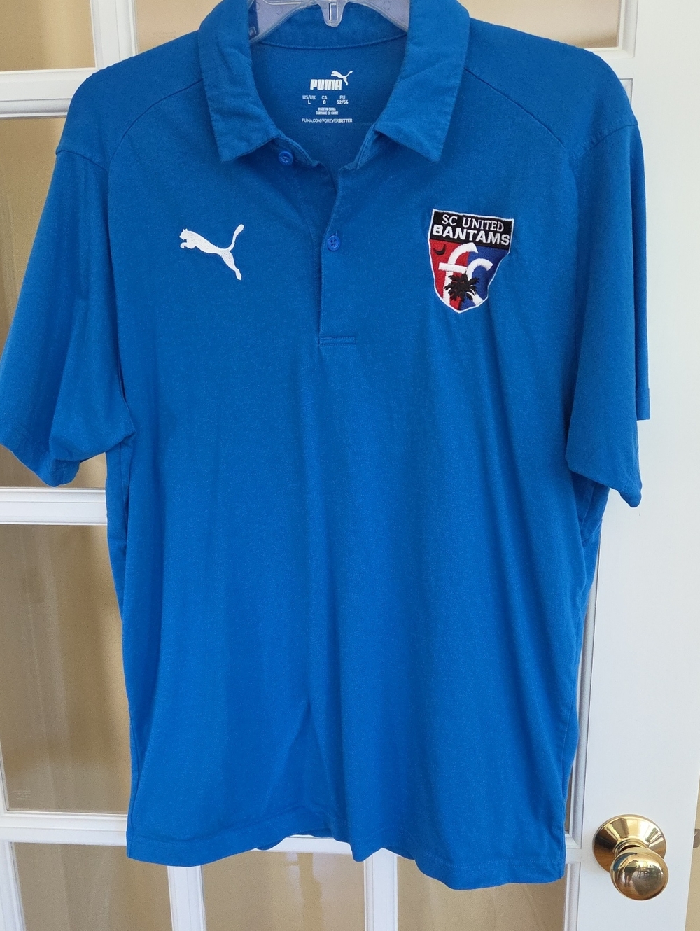 Puma Blue SC United Bantams Polo Shirt Size: L